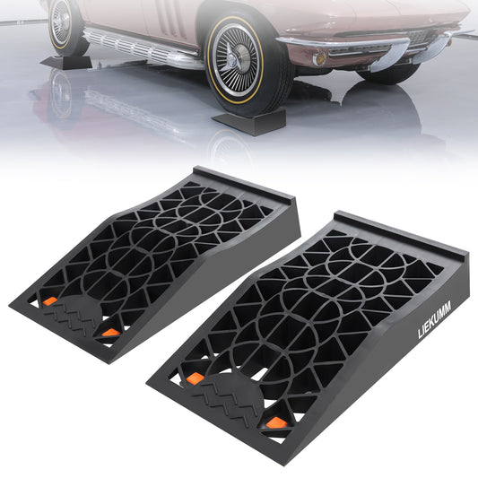 LIEKUMM Lot de 2 rampes de Voiture Robustes - 5 tonnes - Plateforme de Levage - Rail de Chargement pour Voitures et véhicules