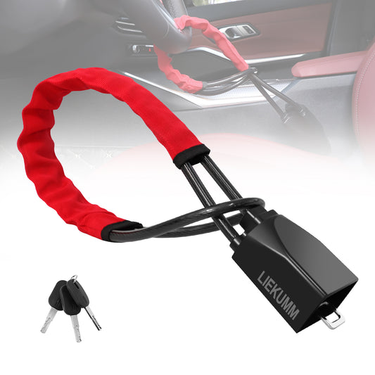 LIEKUMM Lenkradkralle,Lenkradschloss für Auto,Universelle Passform Diebstahlsicherung mit 3 Schlüsseln,Effektiver Diebstahlschutz für Auto