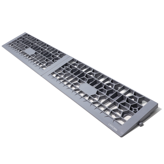 LIEKUMM Türschwellenrampe, 1400 kg Tragkraft Tragbare Modular Rampe für Türschwellen, Schwellenrampe für Zuhause, Stufen, Bordsteine, Elektro-Rollstuhl, Scooter, Motorrad