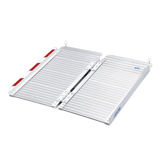 LIEKUMM Rollstuhlrampe Klappbar, Rollstuhlrampe für Treppen, 300 kg Tragkraft Rampen für Rollstühle & Scooter, Aluminium Treppenrampe für Rollstuhl, Stufen, Bordsteine, Kinderwagen