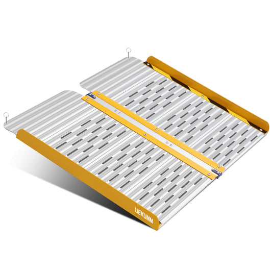 LIEKUMM Rollstuhlrampe Klappbar, 300 kg Tragkraft, Rollstuhlrampe für Treppen & Türschwellen, Auffahrrampe Rollstuhl aus Aluminium, Rampe für Rollstuhl Zuhause