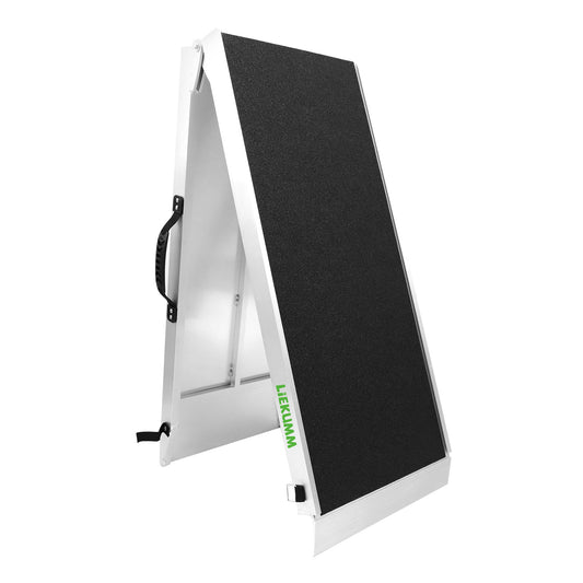 LIEKUMM Hunderrampe Klappbar, 180 kg Tragkraft Aluminium Rampe Hund, 184,5 x 38 cm Hundetreppe für Kleine Hunde, Hundetreppe Auto für LKWs und SUVs