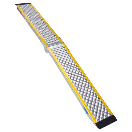 LIEKUMM 1 x 200 cm Auffahrrampe, 300 kg Tragkraft Aluminium Motorrad Rampe Klappbar, Auffahrrampe für Anhänger, ATV, Motorrad, Fahrrad, PKW, Verladerampe für Anhänger