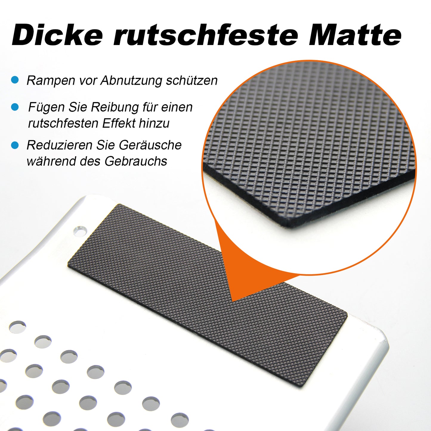 LIEKUMM 2 x 127-300 cm Auffahrrampe Rollstuhl, 300 kg Tragfähigkeit Rollstuhlrampe für Treppen, Stufen, Tragbar Teleskop Auffahrrampe für Elektro-Rollstühle, Fahrräder, Dreifach Ausziehbar