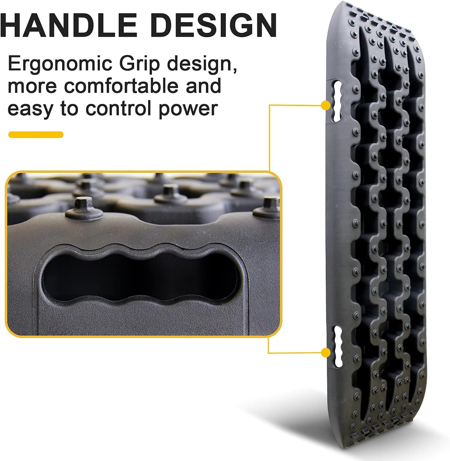 2 Stück Traktionshilfe Caravan Bergungsketten Traktionshilfe Schnee Offroad-Schienen Traktionsband Traktionsmatten Gripmatte Sand Schneereifen Leiter für PKW LKW Schwarz