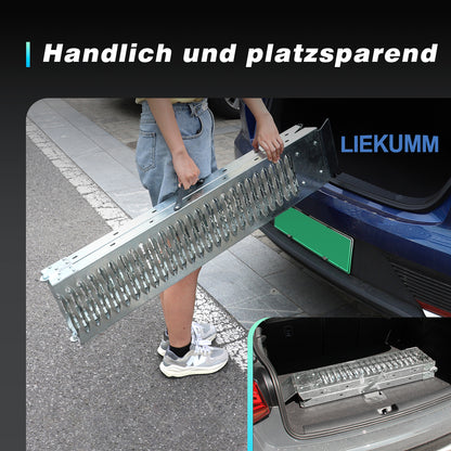 LIEKUMM 2er Set Stahl Auffahrrampe 170 cm – Klappbar, 440 kg Tragkraft