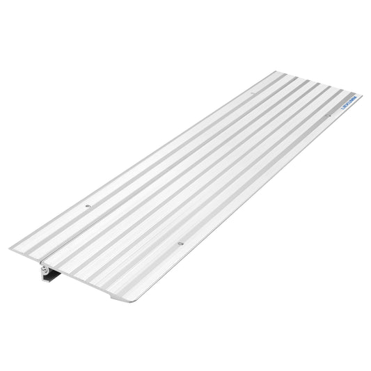 LIEKUMM Türschwellenrampe, 360kg Tragkraft Aluminium Rollstuhlrampe mit Verstellbarer Höhe, rutschfest Bordsteinrampe für Rollstuhl, Elektro-Rollstuhl, Kinderwagen