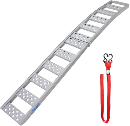 LIEKUMM 1er Aluminium Auffahrrampe 228 cm – Klappbar, 340 kg Tragkraft