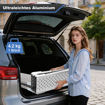 LIEKUMM 2er Set Aluminium Auffahrrampe 150 cm – Klappbar, 400 kg