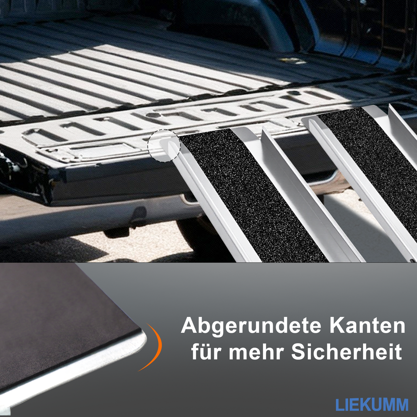 LIEKUMM 600 kg Stahl Motorrad Rampe, Laderampe für Motorrad, ATV, Elektromotorrad, Garage, Werkstatt, Anhänger