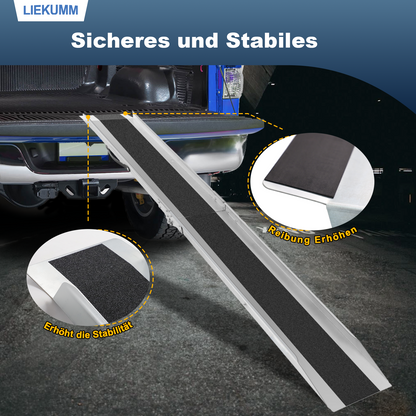 LIEKUMM Stahl Auffahrrampe 180 cm – Klappbar, 280 kg Tragkraft