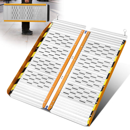 LIEKUMM Leichte Aluminium Rollstuhlrampe 121 cm – Klappbar, 300 kg