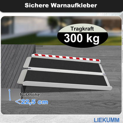 LIEKUMM Extra Breite Rollstuhlrampe 61-152 cm – Aluminium, klappbar, 300 kg