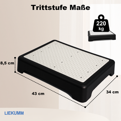 LIEKUMM Halbstufe 8,5 cm – Rutschfest, 220 kg, Einstiegshilfe für Bad & Alltag