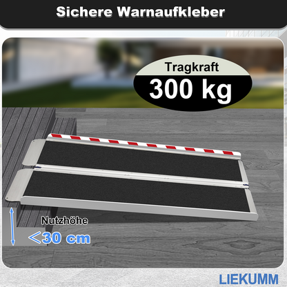 LIEKUMM Extra Breite Rollstuhlrampe 61-152 cm – Aluminium, klappbar, 300 kg