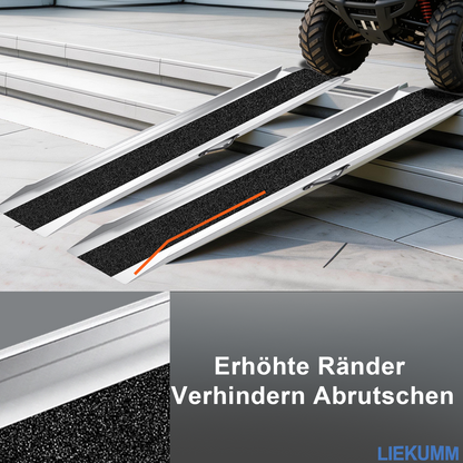 LIEKUMM 600 kg Stahl Motorrad Rampe, Laderampe für Motorrad, ATV, Elektromotorrad, Garage, Werkstatt, Anhänger
