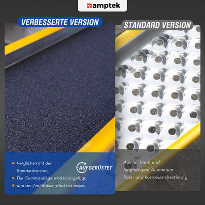 Loading ramp, 1 piece, 120cm loading ramp up to 300kg, aluminum motorcycle ramp, loading ramp, trailer ramp for ATVs, heavy motorcycles, lawn mowers, snow blowers, trucks, four-wheelers 