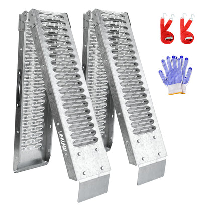 LIEKUMM 2er Set Stahl Auffahrrampe 170 cm – Klappbar, 440 kg Tragkraft