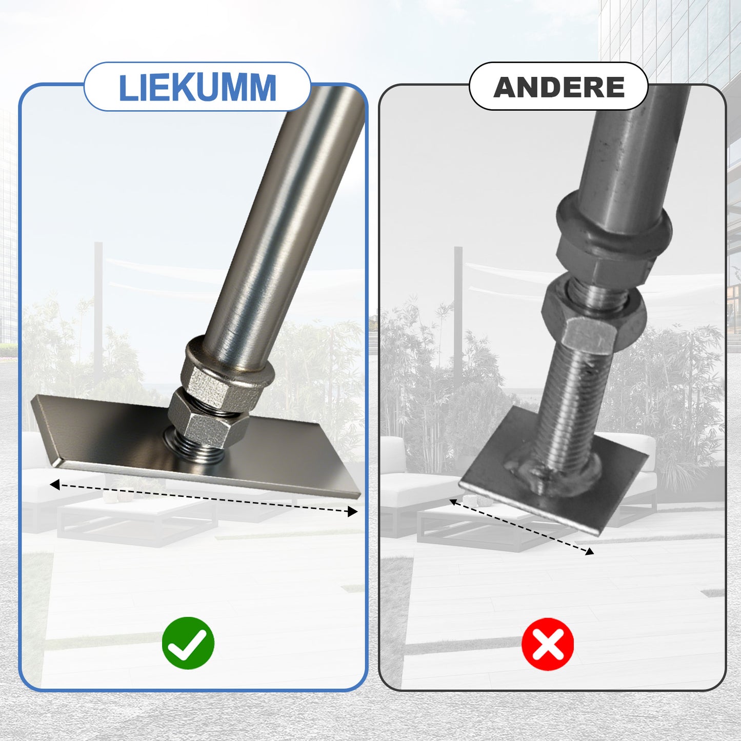 LIEKUMM Aluminium Rollstuhlrampe – Rutschfest, 300 kg Tragkraft, für Treppen & Zuhause