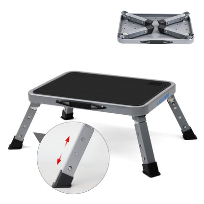 LIEKUMM 3-stufiger Klapphocker – Höhenverstellbar, Rutschfest, 150 kg