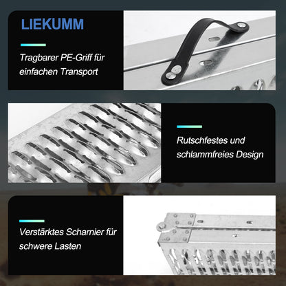 LIEKUMM 2er Set Stahl Auffahrrampe 170 cm – Klappbar, 440 kg Tragkraft