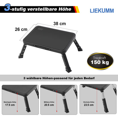 LIEKUMM 3-stufiger Klapphocker – Höhenverstellbar, Rutschfest, 150 kg