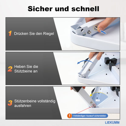 LIEKUMM Tritthocker 18 cm – Klappbar, 150 kg Belastbar