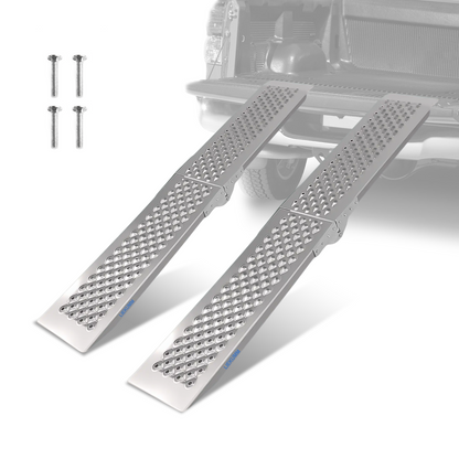 LIEKUMM 2er Set Aluminium Auffahrrampe 150 cm – Klappbar, 400 kg