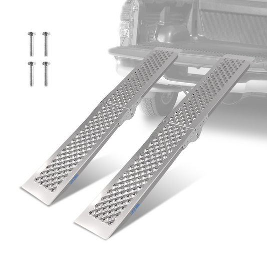 LIEKUMM 2er Set Aluminium Auffahrrampe 150 cm – Klappbar, 400 kg