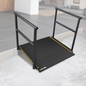 LIEKUMM Rollstuhlrampe mit Handläufen 91 × 91 cm – Aluminium, 300 kg