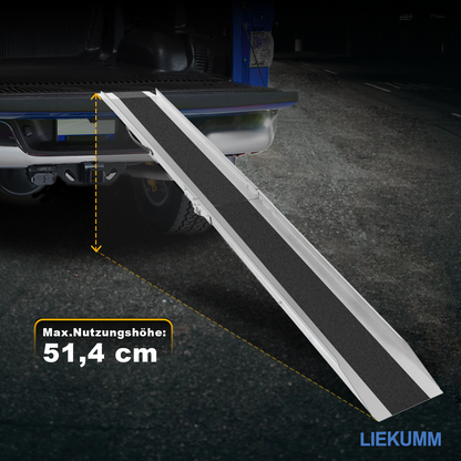 LIEKUMM Stahl Auffahrrampe 180 cm – Klappbar, 280 kg Tragkraft
