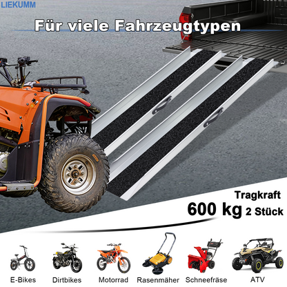 LIEKUMM 600 kg Stahl Motorrad Rampe, Laderampe für Motorrad, ATV, Elektromotorrad, Garage, Werkstatt, Anhänger