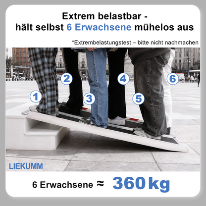 LIEKUMM Extra Breite Rollstuhlrampe 61-152 cm – Aluminium, klappbar, 300 kg