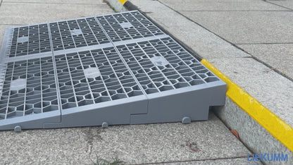 LIEKUMM Türschwellenrampe 1400 kg – Tragbare Rampe für Zuhause, Stufen, Bordsteine, Rollstuhl, Scooter, Motorrad