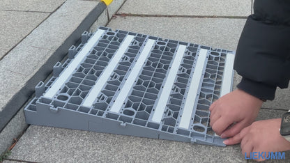 LIEKUMM Türschwellenrampe 1400 kg – Tragbare Rampe für Zuhause, Stufen, Bordsteine, Rollstuhl, Scooter, Motorrad