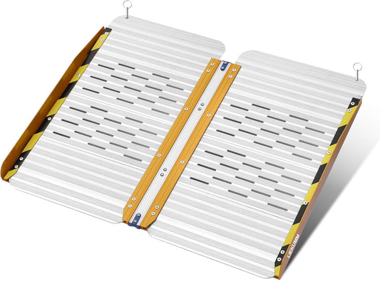 LIEKUMM Rollstuhlrampe klappbar, 300 kg, für Treppen & Türschwellen, Aluminium, für Zuhause