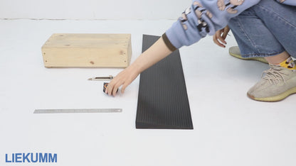 LIEKUMM Gummi Türschwellenrampe , 650kg Tragkraft Rollstuhlrampe, rutschfest Schwellenrampe für Türöffnungen, Bordsteine, Stufen, Scooter, Kinderwagen, Motorrad