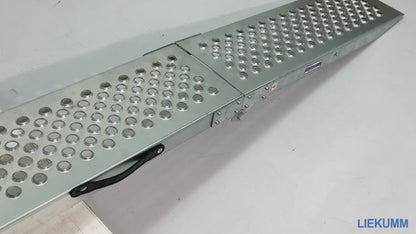 LIEKUMM 2x 150 cm Stahl Auffahrrampe 600 kg Tragkraft – Laderampe für Anhänger, Motorrad, ATV, Quad, E-Bikes