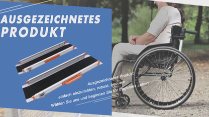 LIEKUMM Rollstuhlrampe 2er Set, 300 kg, für Treppen, Stufen & Bordsteine