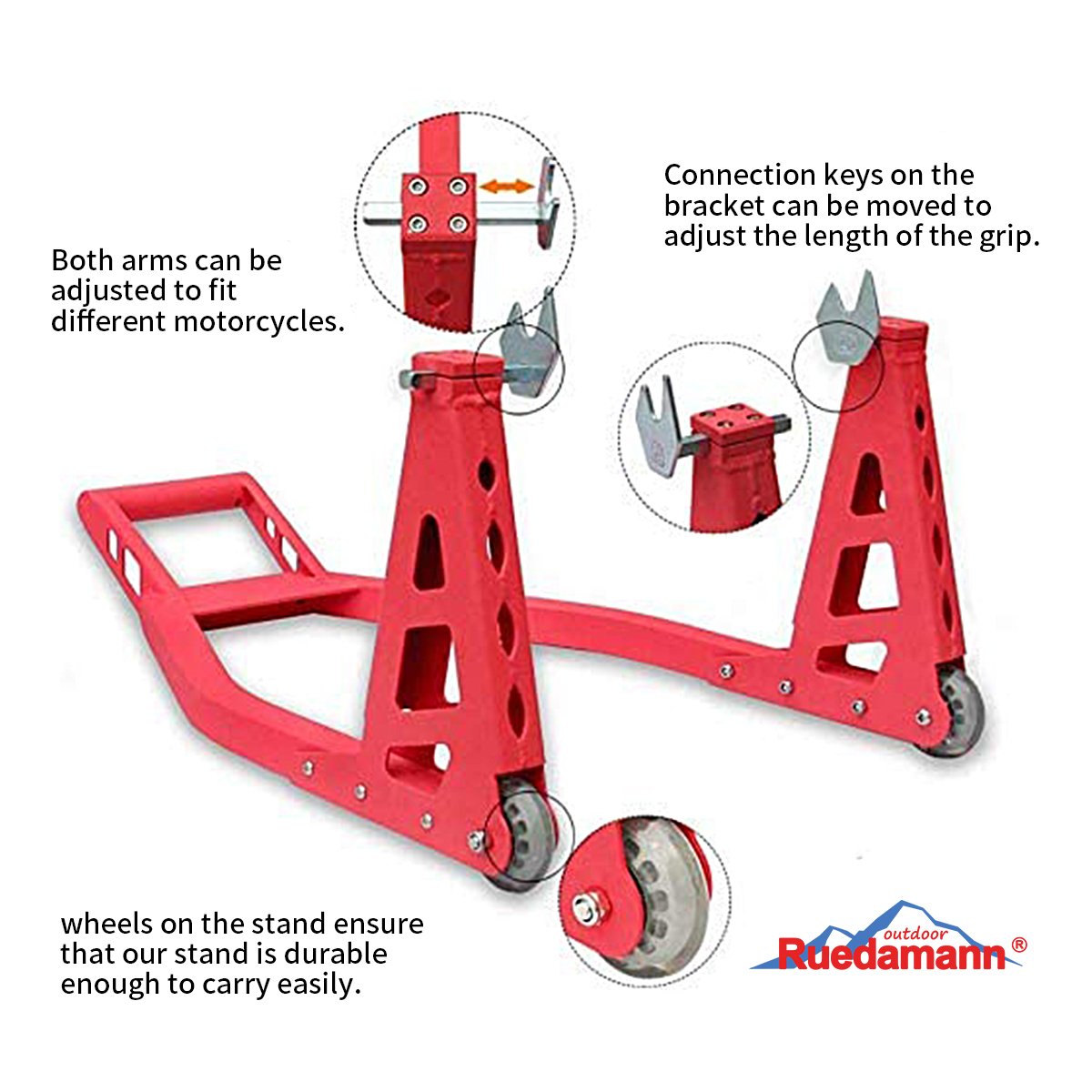Béquille arrière pour moto, support de levage pour moto sportive, compatible avec Yamaha, Honda, Kawasaki, Suzuki, Ducati et BMW, vert