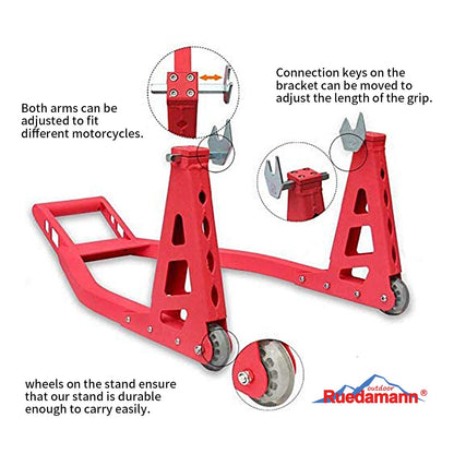 Béquille arrière pour moto, support de levage pour moto sportive, compatible avec Yamaha, Honda, Kawasaki, Suzuki, Ducati et BMW, vert